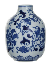 Load image into Gallery viewer, Royal Blue Hand-Stamped Stoneware Bud Vases
