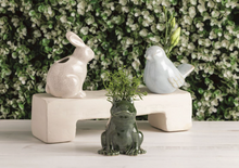 Load image into Gallery viewer, Bunny, Frog or Bird Stoneware Bud Vases
