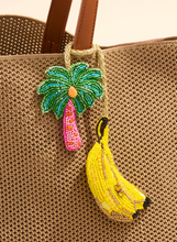 Load image into Gallery viewer, Banana &amp; Palm Beaded Bag Charm
