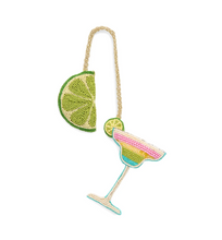 Load image into Gallery viewer, Lime &amp; Margarita Beaded Bag Charm
