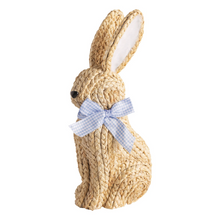 Load image into Gallery viewer, Woven Bunny Sitters with Gingham Bow
