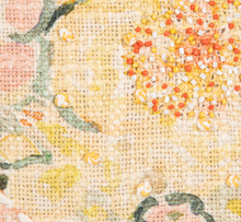Load image into Gallery viewer, Cotton Slub Pillow with Flowers, Embroidery &amp; Eyelash Fringe
