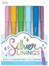 Load image into Gallery viewer, Silver Linings: Colorful Outline Markers
