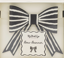 Load image into Gallery viewer, Black &amp; White Bow Banner
