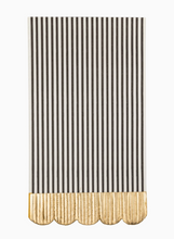 Load image into Gallery viewer, Black &amp; Cream Striped Dinner Napkin
