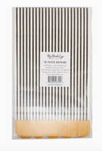 Load image into Gallery viewer, Black &amp; Cream Striped Dinner Napkin
