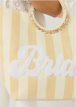 Load image into Gallery viewer, Bride Stripe Natural Tote
