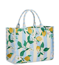 Load image into Gallery viewer, Lemon Stripe Jacquard Tote
