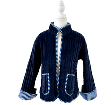 Load image into Gallery viewer, Pinstripe Velvet Jacket

