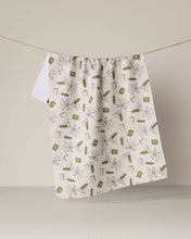 Load image into Gallery viewer, Geometry Martini Tiles Tea Towel - Mahjong
