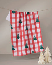 Load image into Gallery viewer, Geometry Christmas Pines Tea Towel
