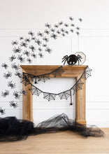 Load image into Gallery viewer, Glittered Wall Décor Spiders
