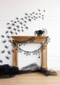 Glittered Wall Décor Spiders