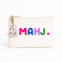 Load image into Gallery viewer, *NEW Mahjong Bag | Canvas mahjong gift bag w/ tile zipper
