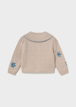 Load image into Gallery viewer, Mayoral Baby Floral Knit Cardigan, Seed Mix
