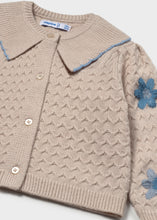 Load image into Gallery viewer, Mayoral Baby Floral Knit Cardigan, Seed Mix
