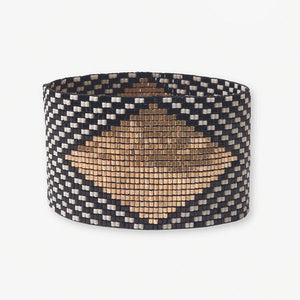 Brooklyn Diamond Beaded Stretch Bracelet Black