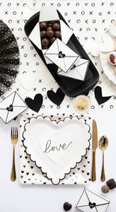 Square Hearts Paper Plate