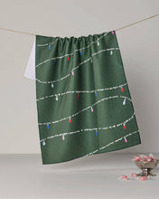 Load image into Gallery viewer, Geometry Garland Glow Tea Towel - Holiday 2026
