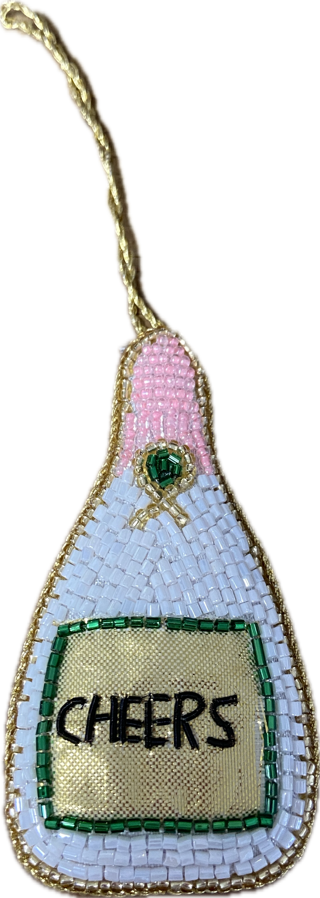 Beaded Cheers Ornament