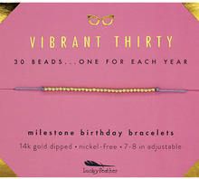 Load image into Gallery viewer, 30th Milestone Birthday Bracelet
