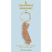 Load image into Gallery viewer, CALIFORNIA Glitter Keychain
