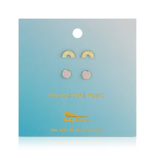 Load image into Gallery viewer, Earring Set - Rainbow + Disc - MAGIC
