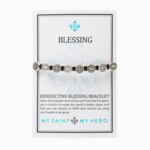 Load image into Gallery viewer, Benedictine Blessing Bracelet - Silver Medals
