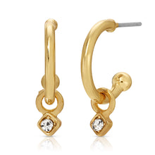 Load image into Gallery viewer, Hoops with Drop - Sparkle Bezel - SPARK
