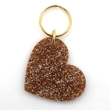 Load image into Gallery viewer, HEART Glitter Keychain
