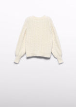 Load image into Gallery viewer, Girl knit sweater in marzipan, side view
