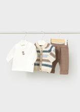 Load image into Gallery viewer, Newborn boy knit 3-piece set in trufa by Mayoral
