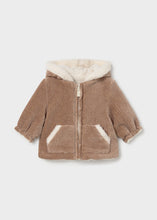 Load image into Gallery viewer, Reversible faux fur coat in trufa by Mayoral

