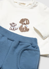 Load image into Gallery viewer, Mayoral Newborn Boy Puppy T-Shirt and Pants, Noche
