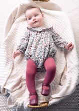 Load image into Gallery viewer, Newborn girl printed romper with tights in lily by Mayoral
