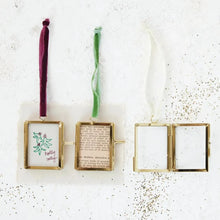 Load image into Gallery viewer, Photo Frame Ornament with Velvet Ribbon
