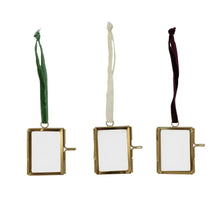 Load image into Gallery viewer, Photo Frame Ornament with Velvet Ribbon
