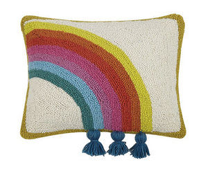 Rainbow w/ Tassels Hook Pillow