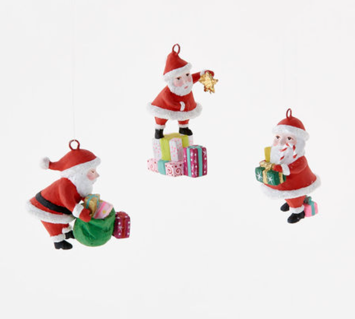 Mini Santa Ornaments