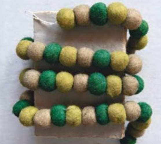 Green Wool Felt Garland