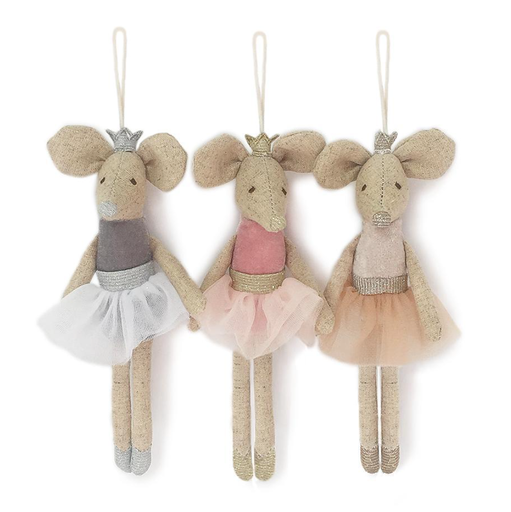 Ballerina Mice Ornaments