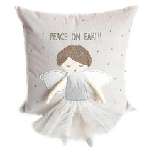 Load image into Gallery viewer, Whimsical Angel Peace on Earth Pillow
