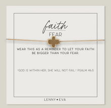 Load image into Gallery viewer, Faith Over Fear Cross Necklace
