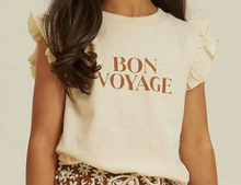Load image into Gallery viewer, Bon Voyage Ruffled Tank
