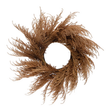 Load image into Gallery viewer, Round Faux Pampas Grass Wreath
