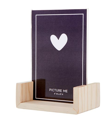 Black Paulownia Wood Picture Frame - 4 x 6