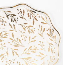 Load image into Gallery viewer, Gold Leaf Dinner Plates
