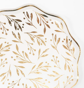 Gold Leaf Dinner Plates
