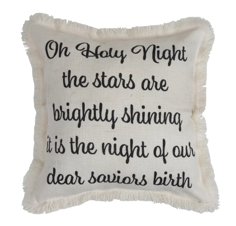 Oh Holy Night... Pillow w/Fringe