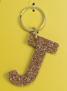 Glitter Letter Key Chain